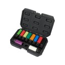 Yato Yt-10564, Kraftpipesett, Flerfarget, 10 Hoder, 1/2", Metrisk, 15,17,19,21,22,23,24 Mm