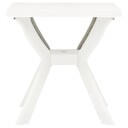 vidaXL Bistrobord hvit 70x70x72 cm plast