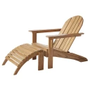 Cinas Adirondack lænestol skammel teak