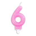 Kakelys Tall Glitter Rosa   Tallet 6