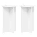 vidaXL Planteholder 2 stk. Hvit Ø40 x 60 cm Konstruert tre