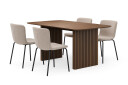 Bark Richeto Spisebord 180 cm med 4 Katy Spisestoler   Røkt eik / Greige Bouclé