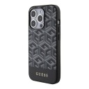 Guess MagSafe Hardcase for iPhone 15 Pro Max 6,7" Svart GCube Stripes