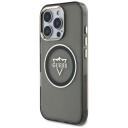 Guess MagSafe iPhone 16 Pro Deksel med Metallfjelllogo - Svart