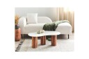 Soffbord Beliani Casablanca White\|\|Light wood -