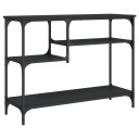  Konsollbord med hyller svart 100x35x75 cm 8721012195646