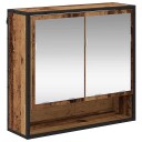  Baderomsspeilskap Gammelt tre 65 x 20 x 60 cm Konstruert tre