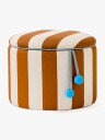 Kid"s Concept Pouffe Cylinder With Storage Brown   Brown   ONE SIZE