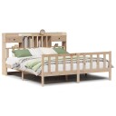  Seng med bokhylle uten madrass 180x200 cm heltre furu 8721158605368