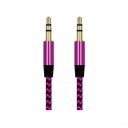 1m Vevd 3.5mm Aux-kabel Rosa