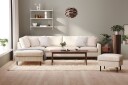 Peppe 4 seters Venstrevendt L formet Sjeselongsofa i Manchester   Beige