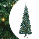  Hjørne Kunstig Jul Tre med 300 LED grønn 180 cm PVC og metall