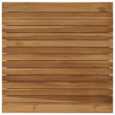 vidaXL Bordplate 60 x 60 x 3,5 cm Torget Massivt Teaktre Naturlig