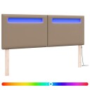  Sengegavl Enkel Design Cappuccino 160 cm Syntetisk Skinn