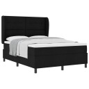  Box Spring Seng med Madrass i Svart 140x200 cm Stoff