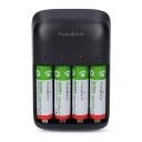Nedis NiMH batterilader AA/AAA/9V