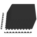 vidaXL Bassenggrunnmatte 12 pcs Svart 4,32 m² EVA Skum