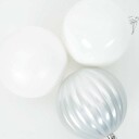  Julekule Sett 4 pcs Hvit Plast
