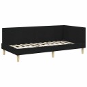  Hjørnesengramme Svart 100 x 200 cm Stoff og Konstruert tre