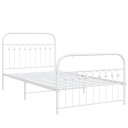  Sengeramme i metall med hode- og fotgavl hvit 100x200 cm 8721102645518