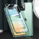 iPhone 11 Magnetic Deksel med Herdet Glass Grønn