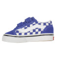 Vans Sko Old Skool V Teori Blå/Hvit Rutet 225 Sko