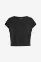 Aim'n   Treningstopp Soft Basic Roll Sleeve Top   Svart