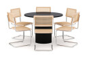 Scandinavian Choice Kopparbo Spisebord 106 cm med 6 stk Build Matstkolar Svart