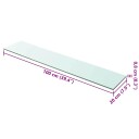 vidaXL Hyllepaneler 2 stk klart glass 100x20 cm