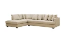 Rossita 4 seters Venstrevendt L formet Dyp Sjeselongsofa med Hel Pute i Bouclé   Beige