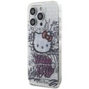 Hello Kitty Mobildeksel til iPhone 15 Pro Hardcase - Hvit med Graffiti-motiv