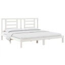 vidaXL Sengeramme hvit heltre furu 200x200 cm
