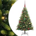  Kunstig Hengt Julegran med 150 LED lys grønn 120 cm PVC og PE