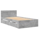  Sengeramme med hodegavl betonggrå 90x200 cm konstruert tre 8721102855900