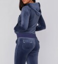 Juicy Couture Cardigan   Robertson   Velur   Blue Dybder   Juicy Couture   Teen   XXS   Xtra Xtra Small   Cardigan   Blå
