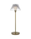 Blaze 16" Rechargeable Table Lamp Brass/Clear Crystal