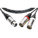 Klotz Y Kabel Stereo XLR Mikrofonkabel 1,5m. XLR 5p Hunn   2 x XLR 3p Hann