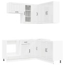 vidaXL Kjøkken enhet LUCCA 8 pcs Høgglans hvit Konstruert tre