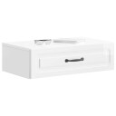 vidaXL Vegghengt Sidebord Høgglans hvit 59 x 34,5 x 17 cm
