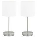 vidaXL Bordlamper 2 stk berøringsknapp hvit E14