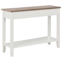 vidaXL Konsollbord hvit 110x35x80 cm tre