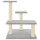 Vidaxl Kattetre Med Klorestolper I Sisal Lysegrå 61 cm