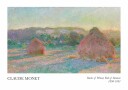 Claude Monet Stacks of Wheat End of Summer Plakat Plakat / 40x50cm