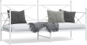 Dagseng uten madrass hvit 90x200 cm stål