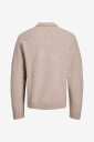 Jack & Jones Junior   Genser Jjesoho Ollie Knit Split Neck Jnr   Grå