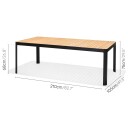 Lifestyle Garden Portals spisegruppe Teak/svart 6 stoler & bord 209x105 cm