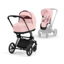 Komplett barnevogn Cybex e-Priam Matt Black/Peach Pink