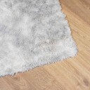  Flossteppe med lang luv NAVARRA sølvgrå 80x150 cm polyester 8721158558060