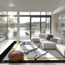 Wilton teppe   Avola  svart/hvit/gull Størrelse: 160 x 230 cm