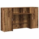  Resepsjonspult gammelt tre 180x50x103,5 cm konstruert tre
